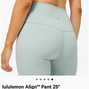 LULULEMON ALIGN LEGGINGS 25” hazy green (2)